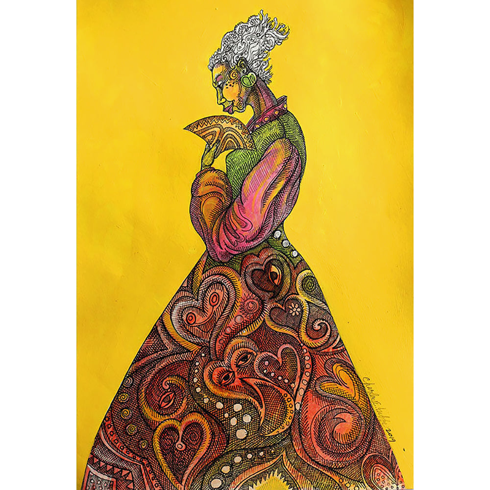 Lady With Fan - Sold