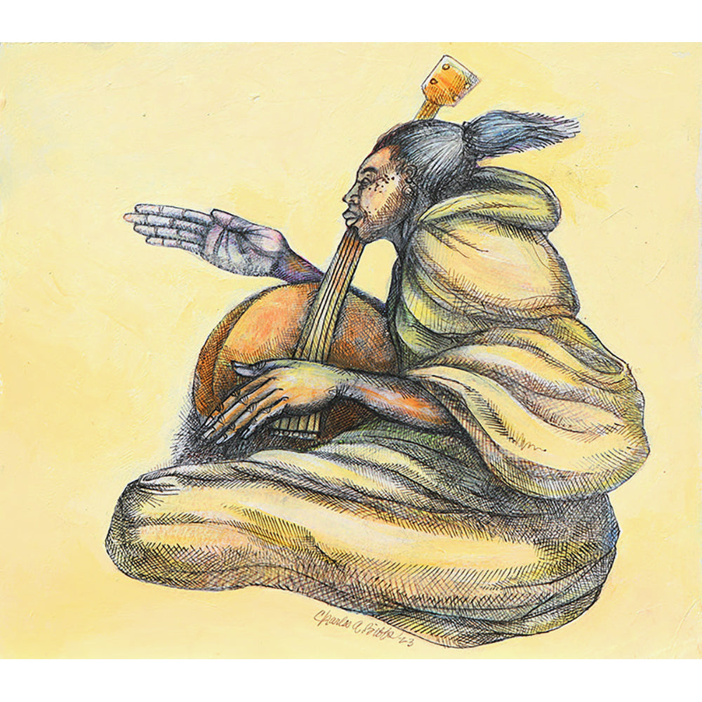 Woman Playing Her Mandolin # 2