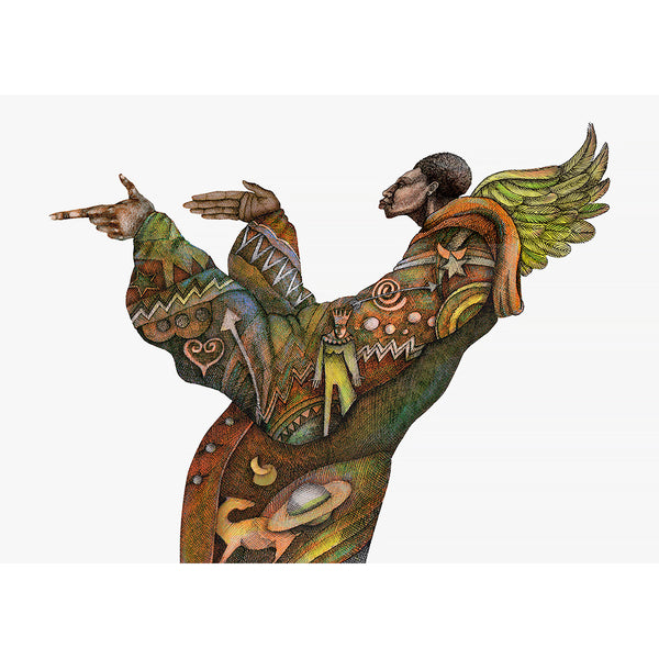Mystic Man With Wings