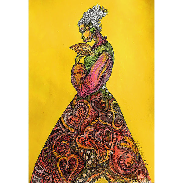 Lady With Fan - Sold